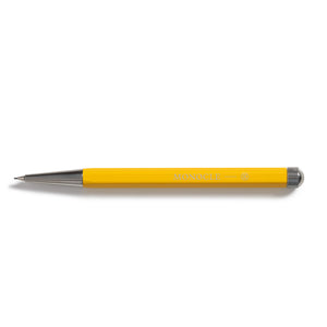 Yellow pencil on a white background