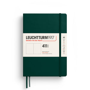 Green notebook with Leuchtturm1917 branding on a white background