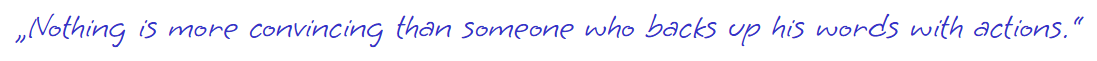 Motivational quote on a white background