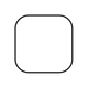 Black square icon on a white background