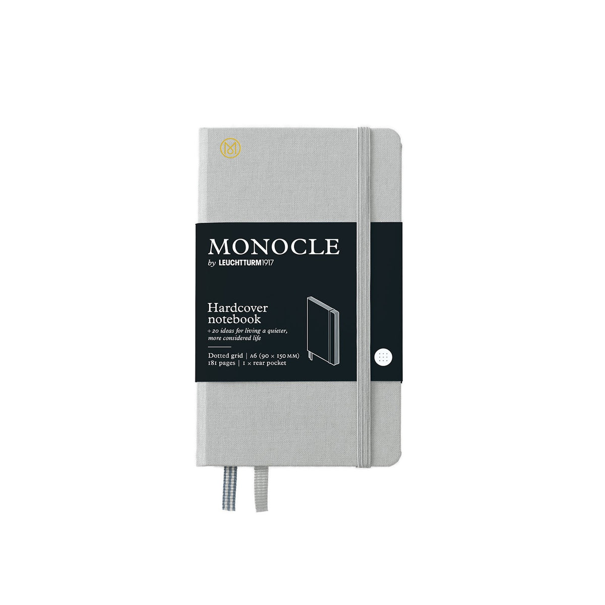 Hardcover notebook with Monocle branding on a white background