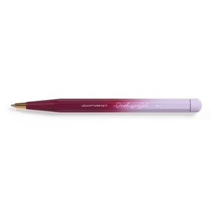 Gradient red pen on a white background