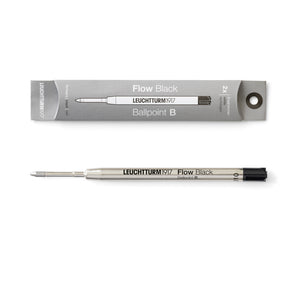 Leuchtturm 1917 ballpoint pen refill with packaging on a white background