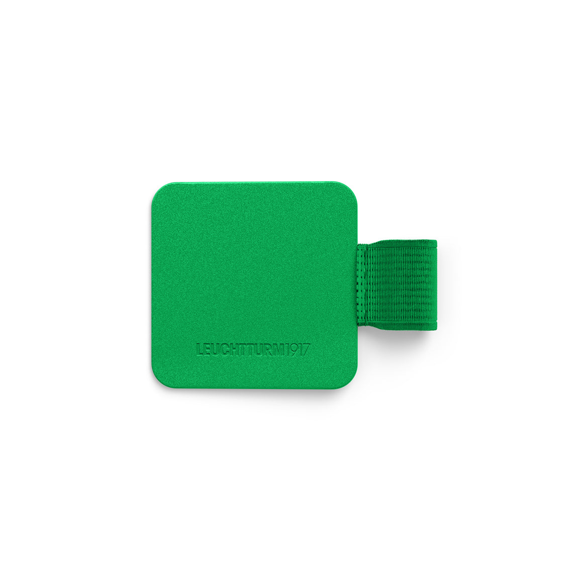 Green pen loop on a white background