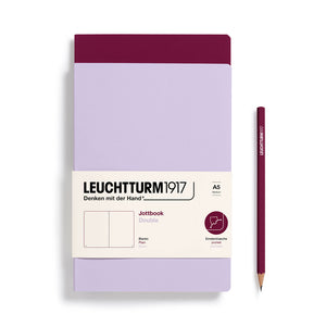Leuchtturm1917 notebook with a matching pencil on a white background