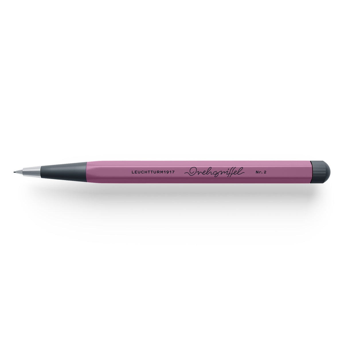 Purple pencil on a white background