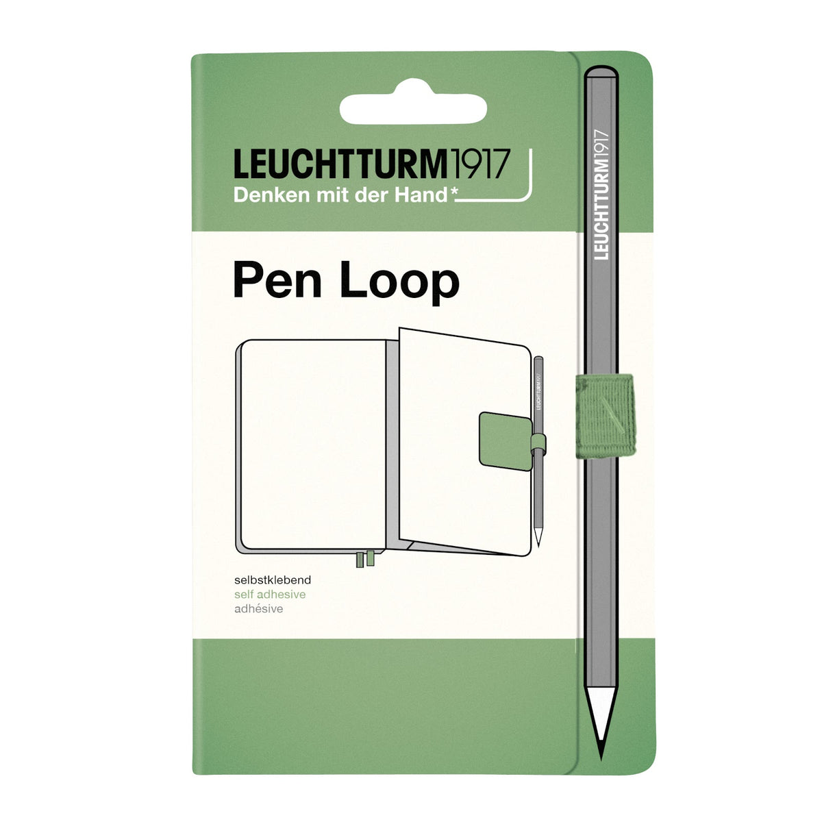 Leuchtturm1917 light green pen loop on a white background