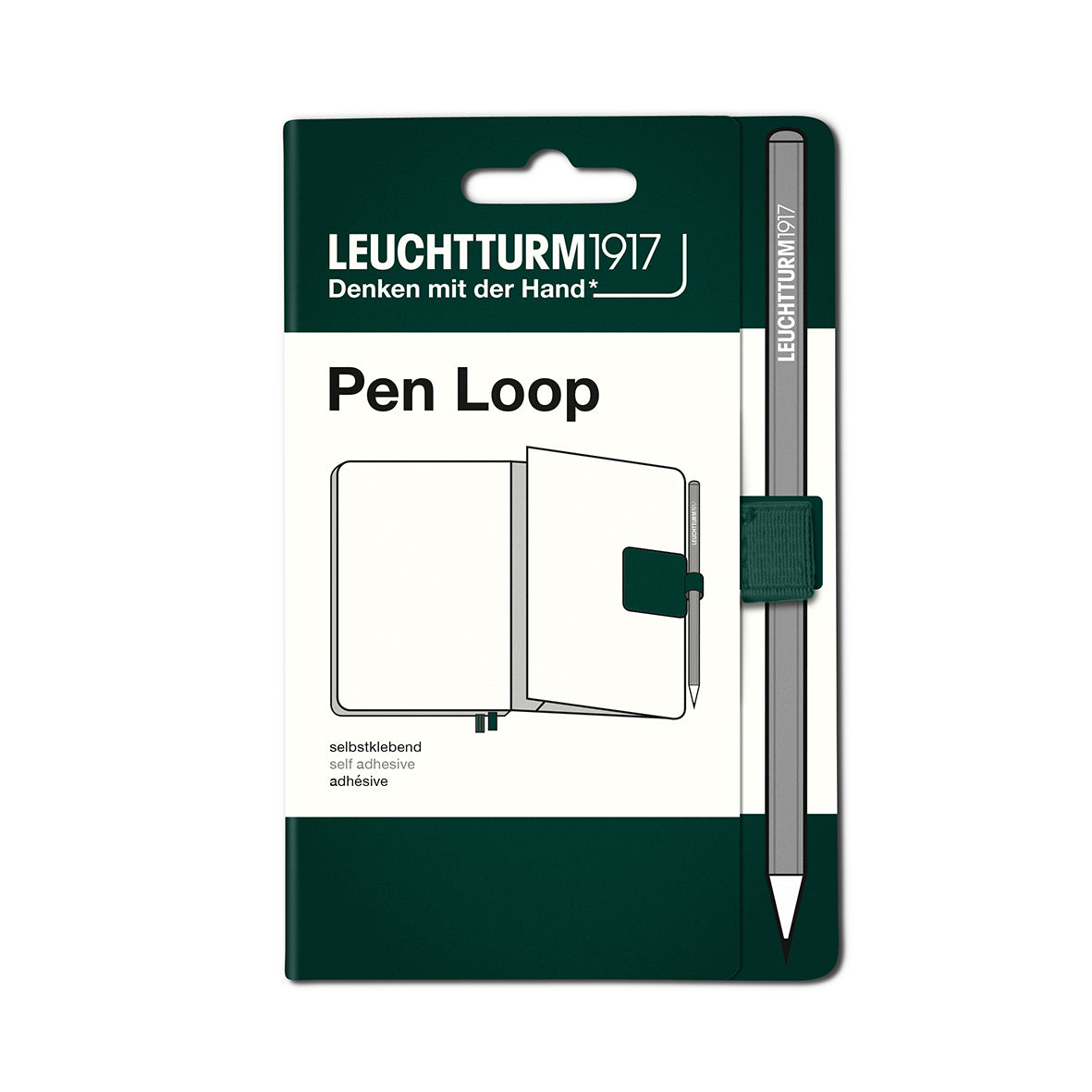 Leuchtturm1917 dark pen loop on a white background