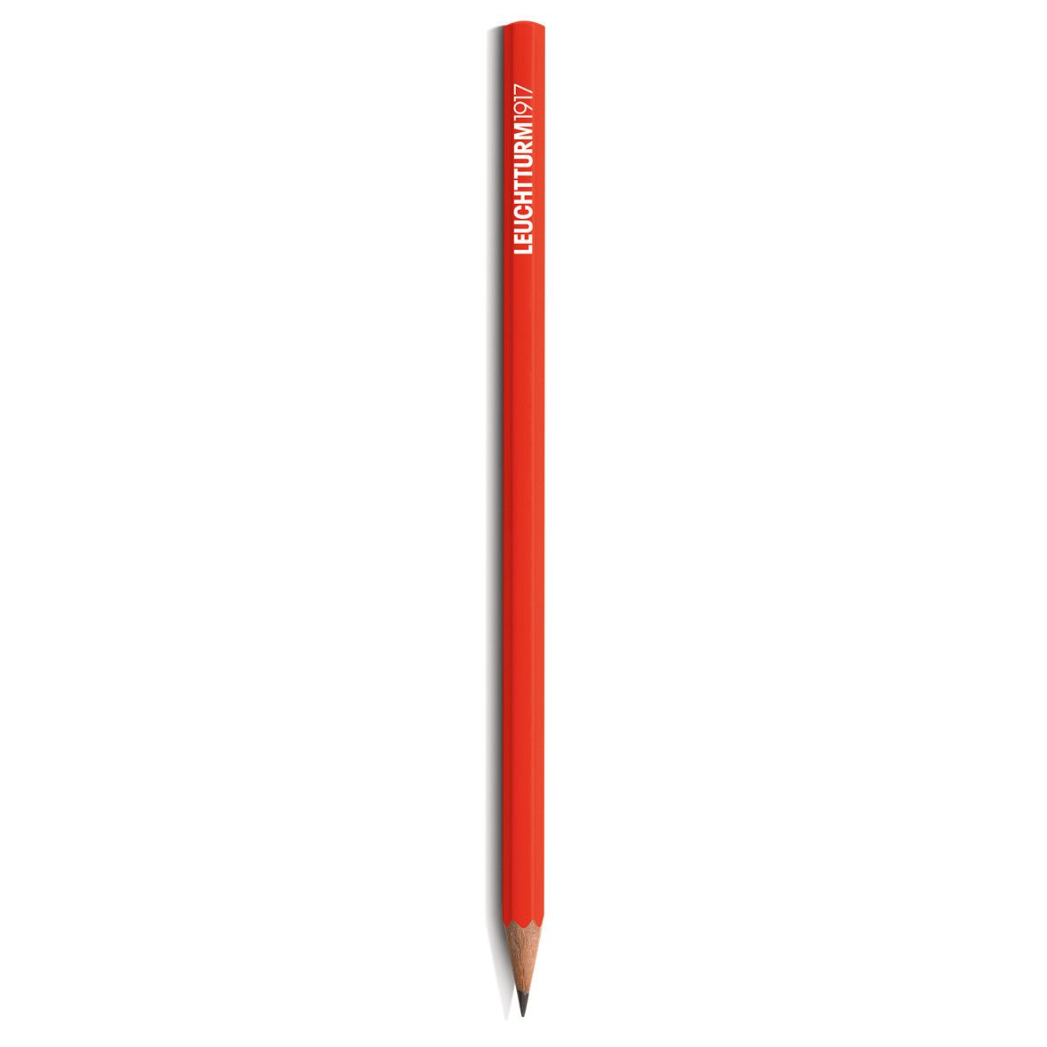 Red pencil with 'Leuchtturm1917' branding on a white background
