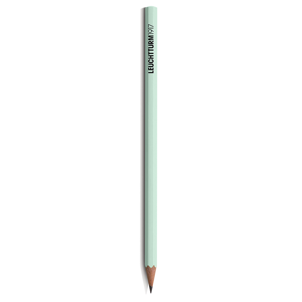Mint green pencil with 'Leuchtturm1917' branding on a white background