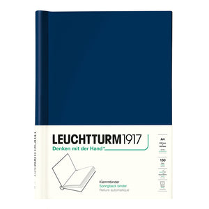 Blue springback binder with Leuchtturm1917 branding on a white background