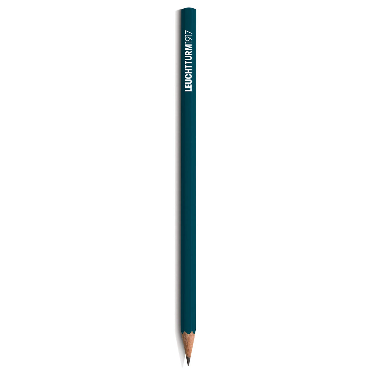 Blue pencil with 'Leuchtturm1917' branding on a white background