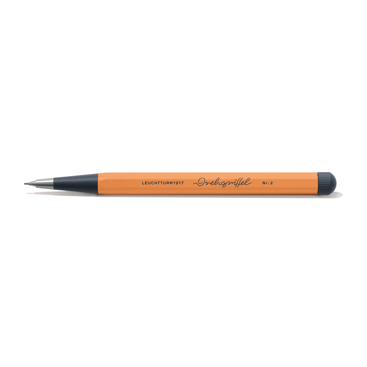 Pencil with a black tip and wooden body on a white background
