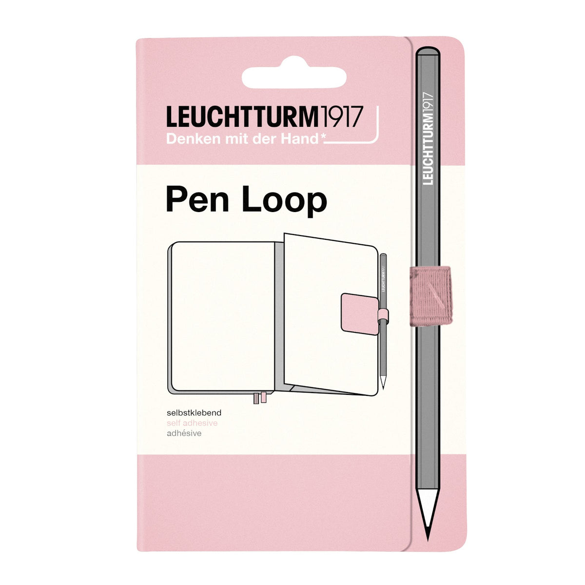 LEUCHTTURM1917 light pink pen loop on a white background
