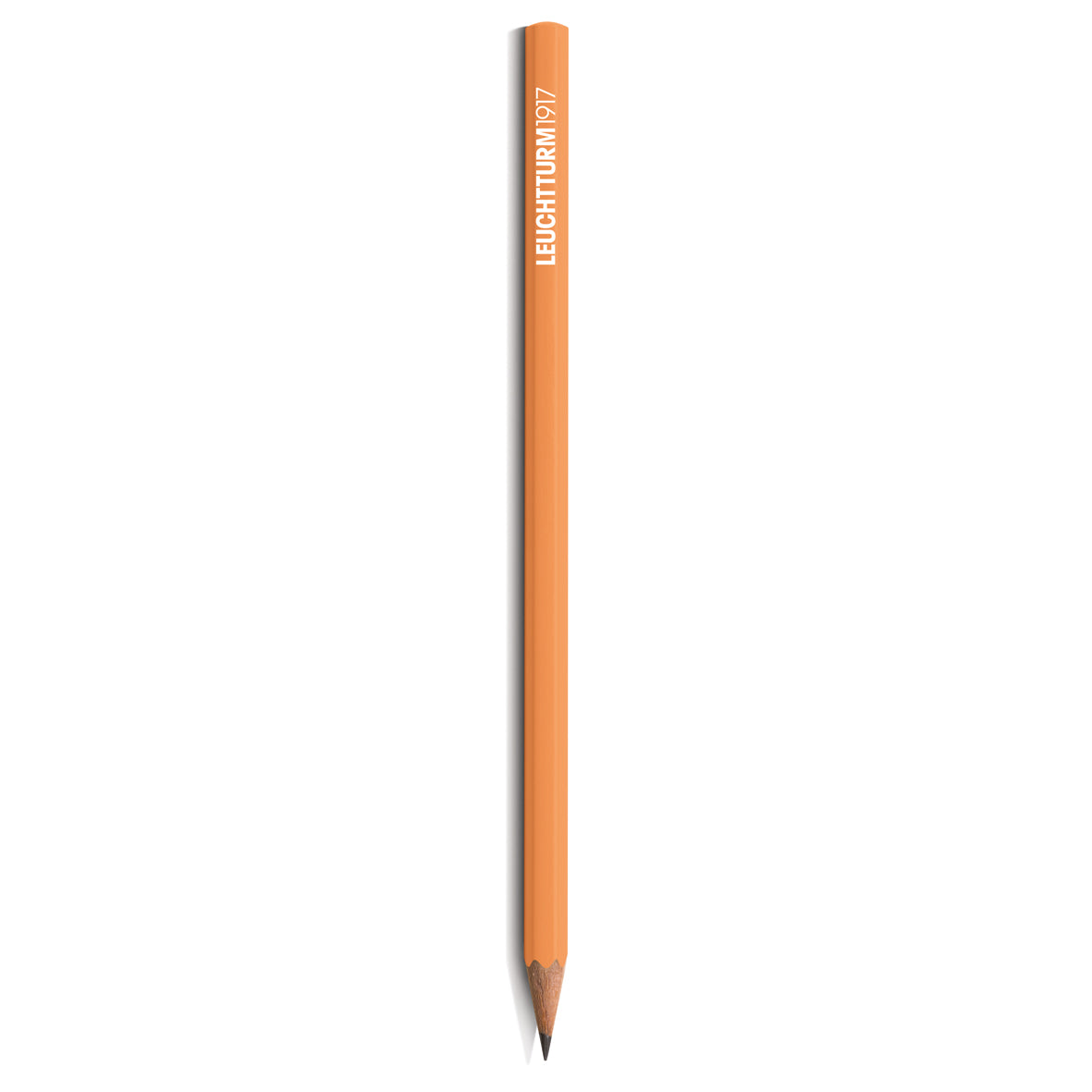 Orange pencil with 'LECHTUM' branding on a white background