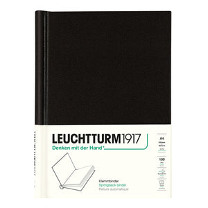 Black springback binder with Leuchtturm1917 branding on a white background