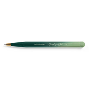 Gradient green pen on a white background