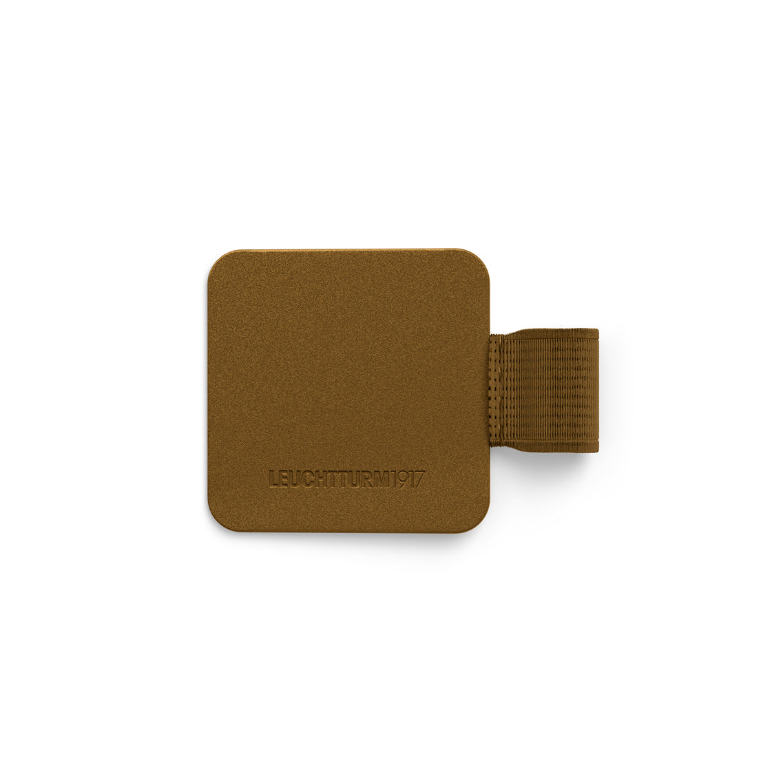 Brown pen loop on a white background