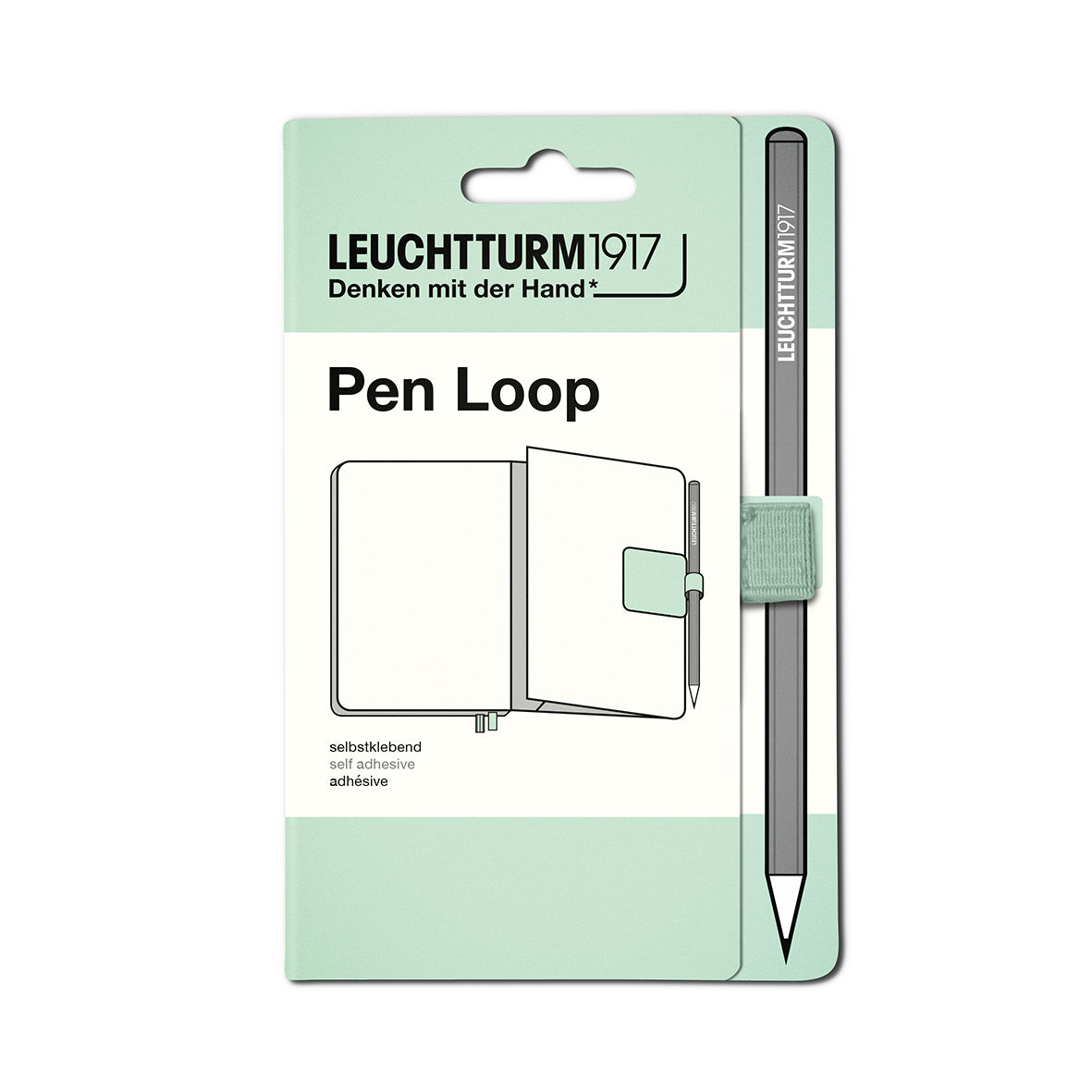 LEUCHTTURM1917 light green pen loop on a white background