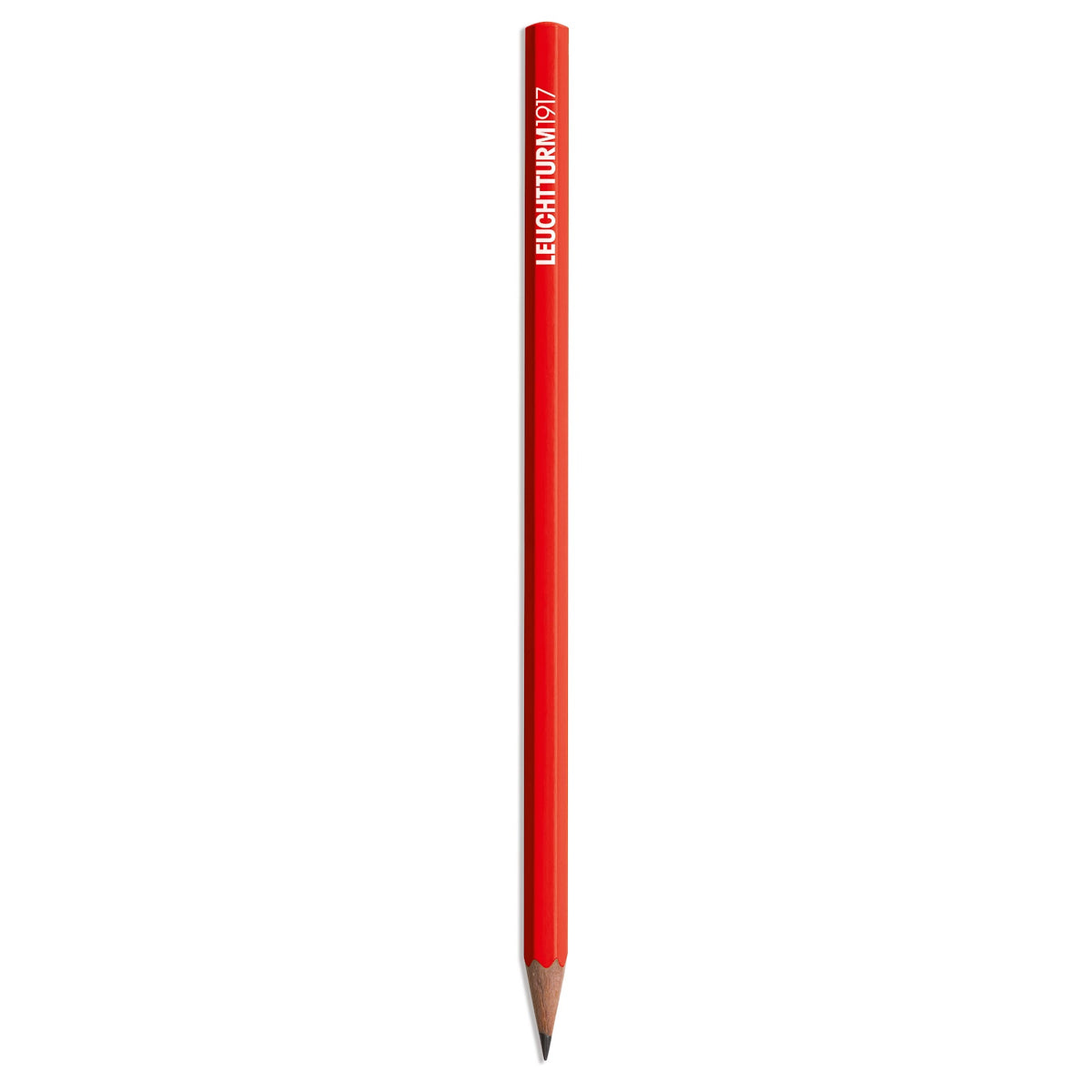Red pencil with 'Leuchtturm1917' branding on a white background