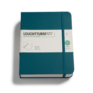 Teal notebook with Leuchtturm1917 branding on a white background