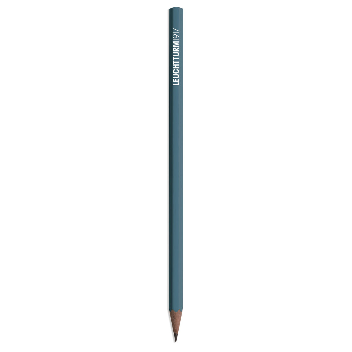 Blue pencil on a white background