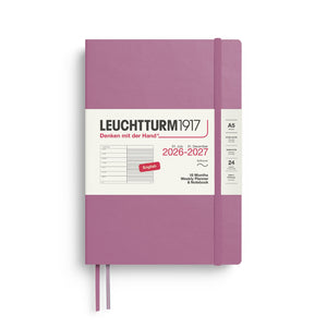 Pink notebook with Leuchtturm1917 branding on a white background