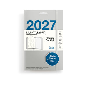 Leuchtturm1917 2027 Monthly Planner Booklet, Medium (A5), English edition, on a white background