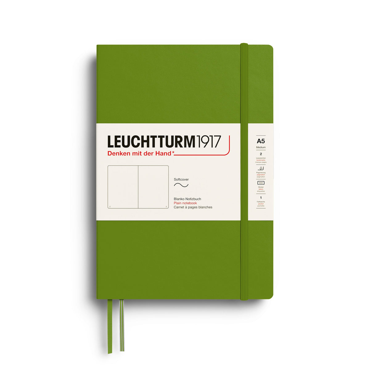 Moss softcover notebook with Leuchtturm1917 branding on a white background