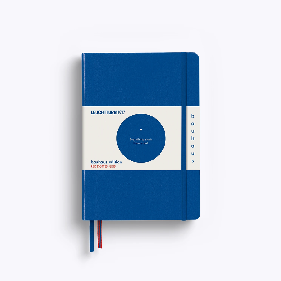Red Dotted Grid Notebook - Blue